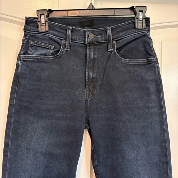 Mother NWOT Black The Mid-Rise Rider Ankle Jeans in Night in Paris size 26 - Picture 3 of 8